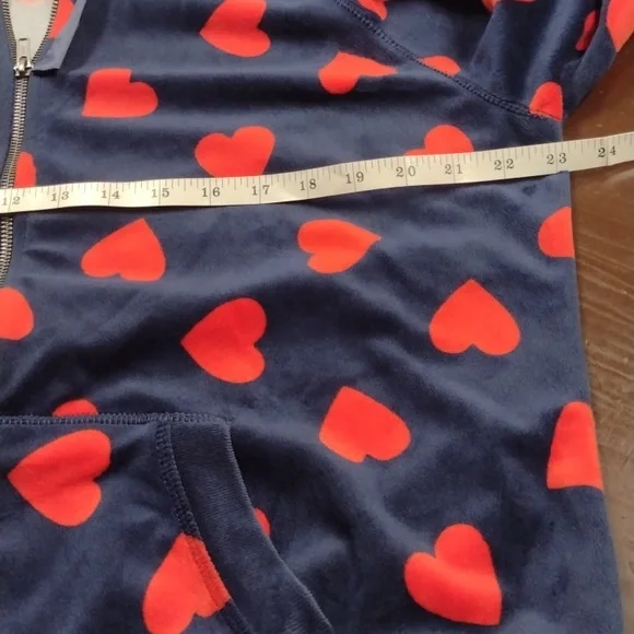 Torrid Red and Blue Hoodie Intimates Sleepwear, Size 0 (12/L) - Picture 8 of 11